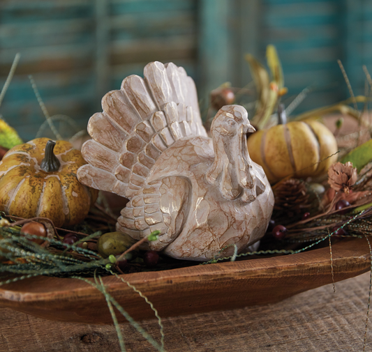 Chiseled Turkey Figurine